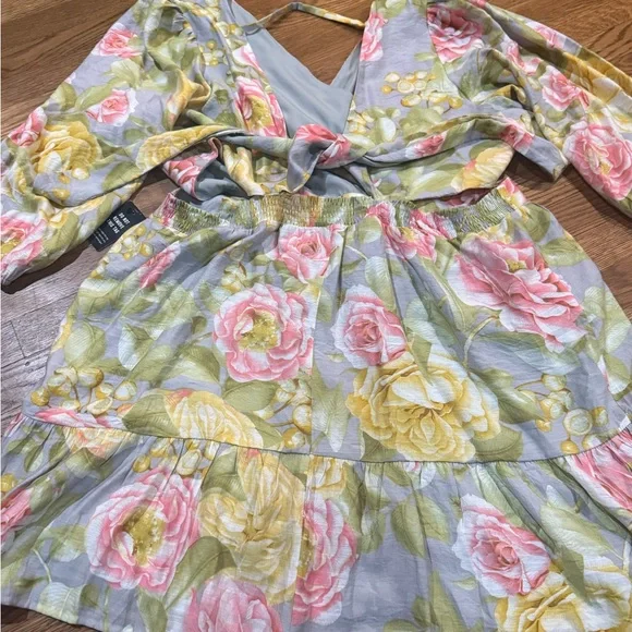 Express Floral Wrap Dress - Picture 5 of 5